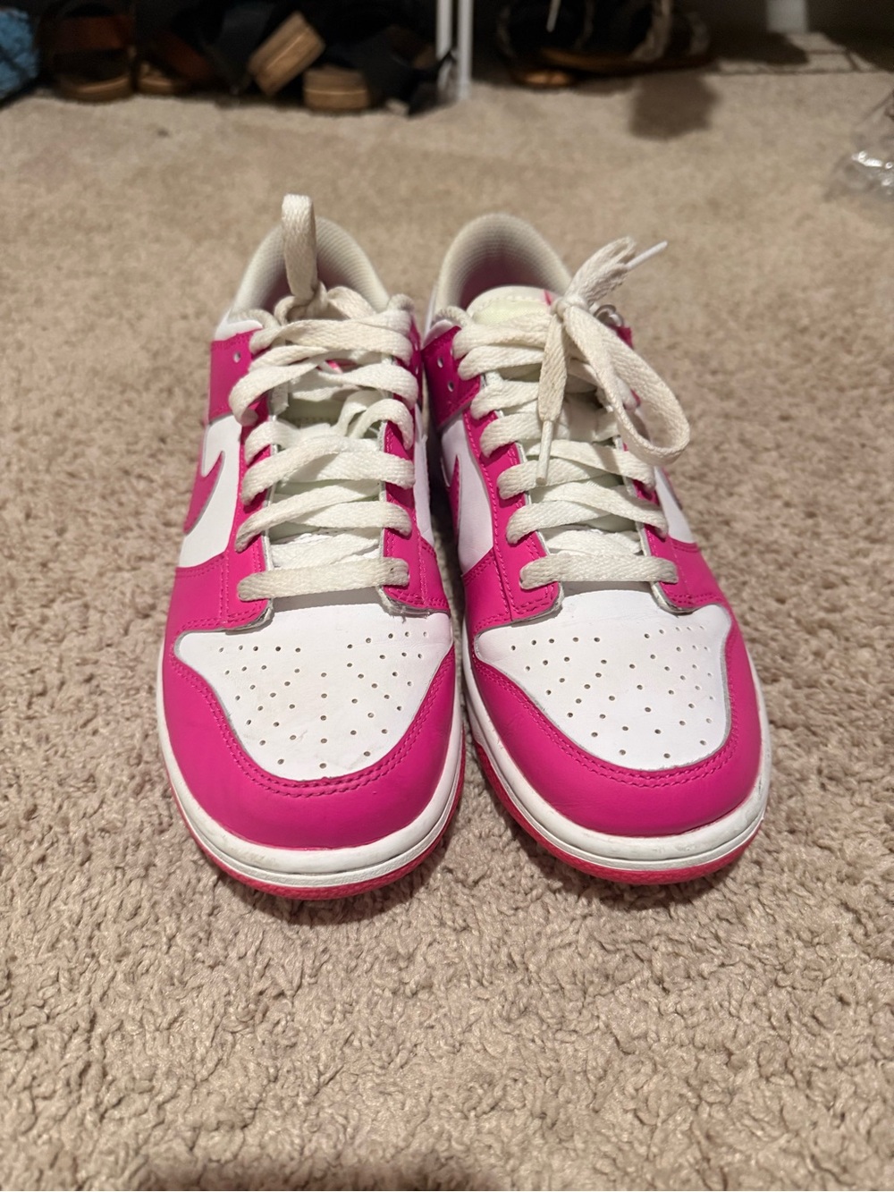 Pink and White Nike
